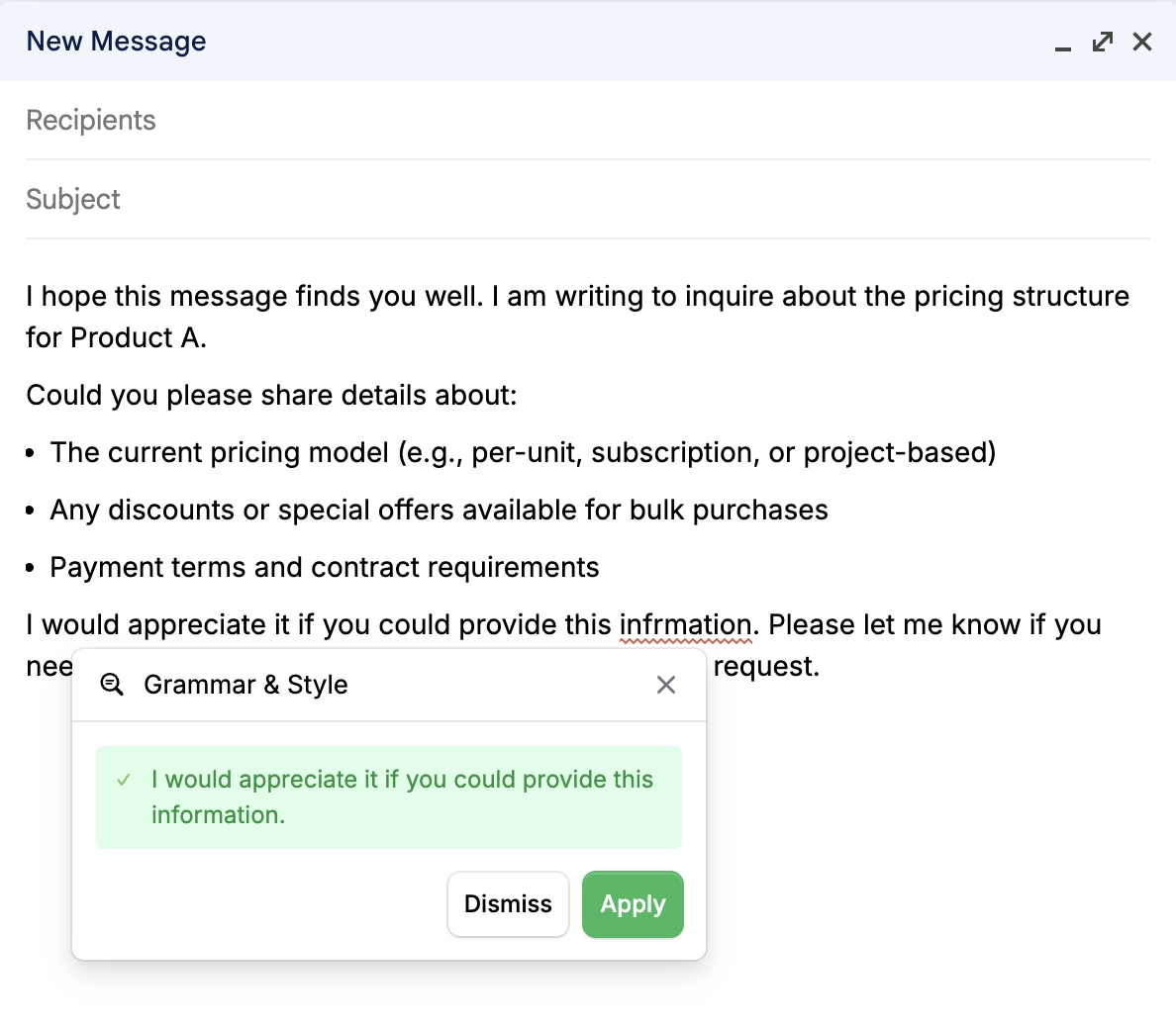 NativeMind Proofread feature demonstration